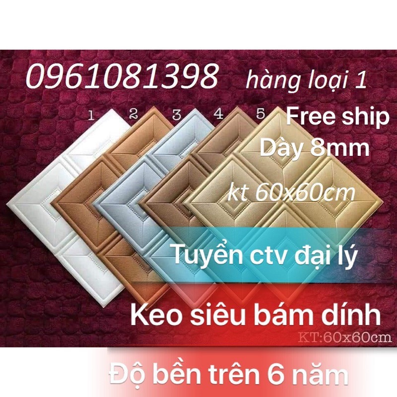 HOT SALE TẤM XỐP DÁN TƯỜNG 3D GIẢ DA HÀNG LOẠI 1 DÀY 1CM GIÁ RẺ MỚI NHẤT