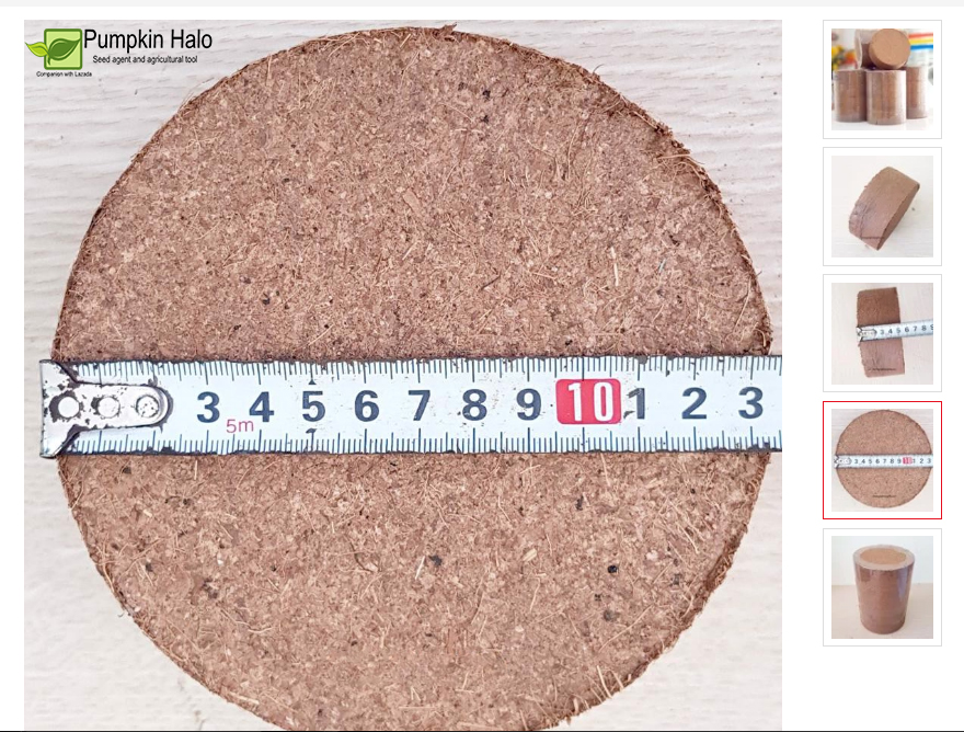 [HCM]Viên nén sơ dừa 500gram dạng tròn đã qua xử lí chất lượng tốt