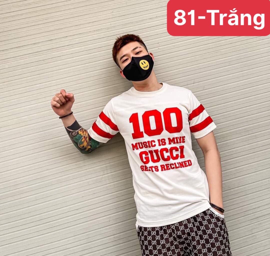Áo thun nam cổ tròn in chữ GC 100 chất cotton thoáng mát áo phông nam tay ngắn form chuẩn