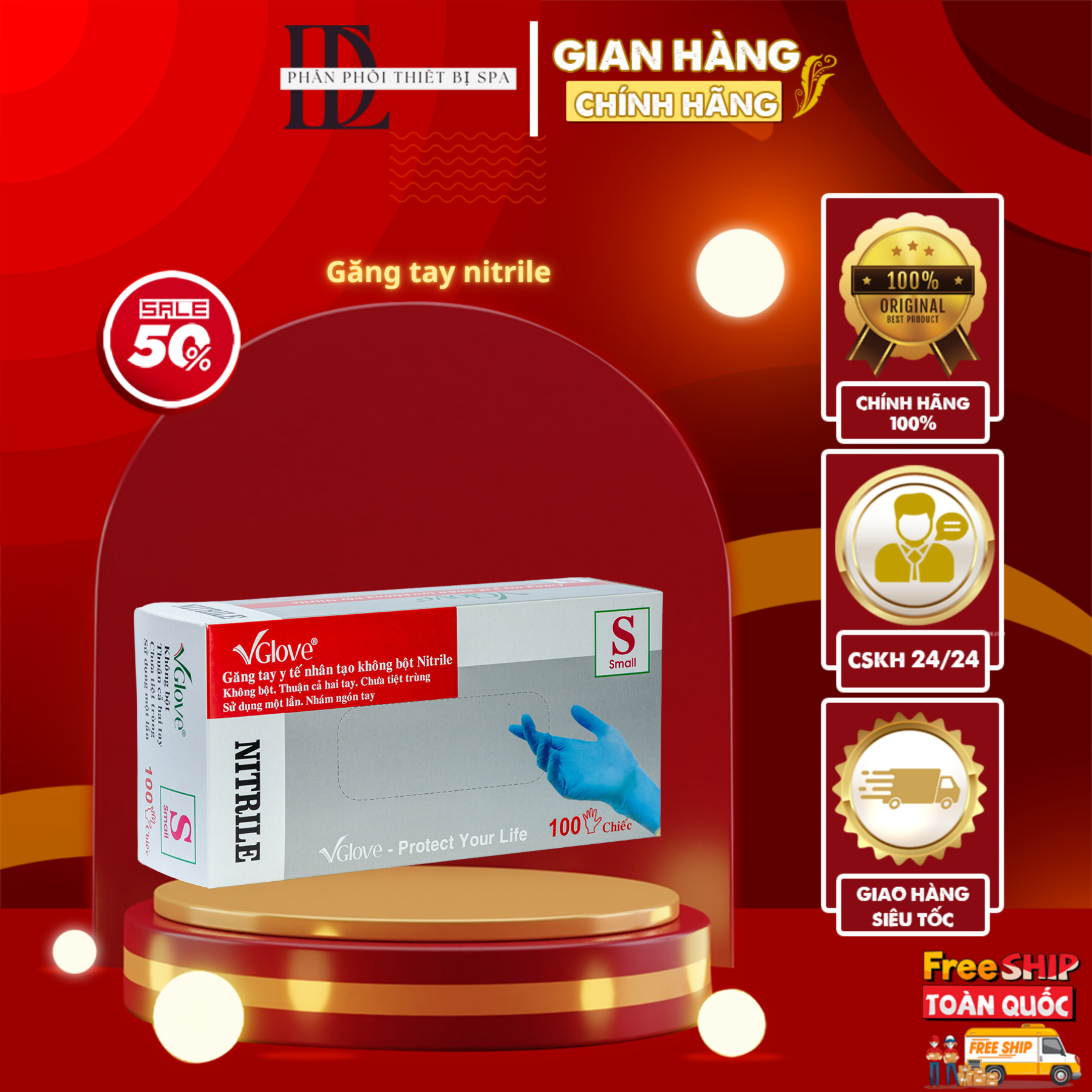 Gang tay Nitrile không bột 4.0 | Găng tay y tế Nitrile
