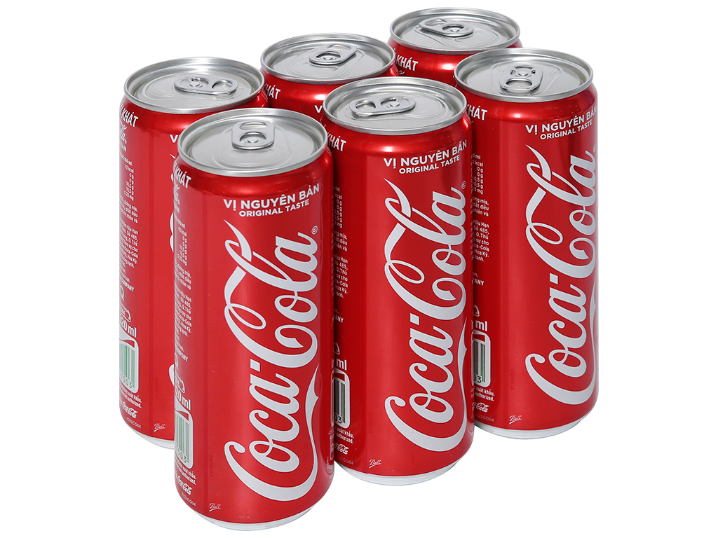 Lốc 6 chai cocacola lon 320ml