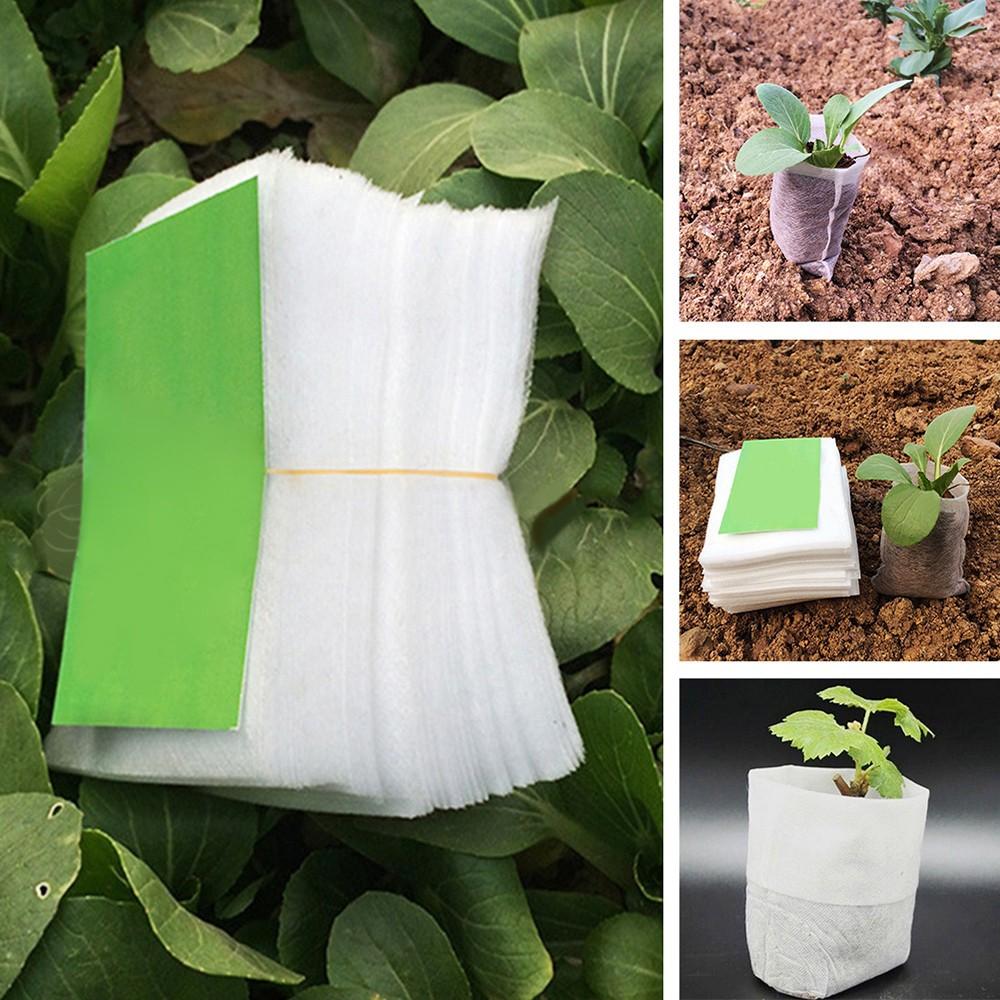 Siêu giá mùa hè Combo 100Túi ươm hạt giống , Túi vải không dệt ươm hạt giống (8x10cm) tốt