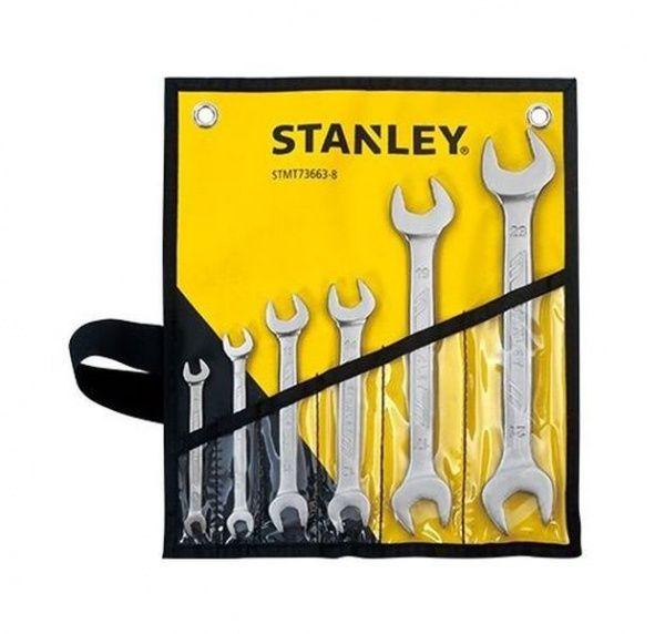 Cờ lê hệ mét 2 đầu miệng 6 chi tiết stanley stmt73663-8