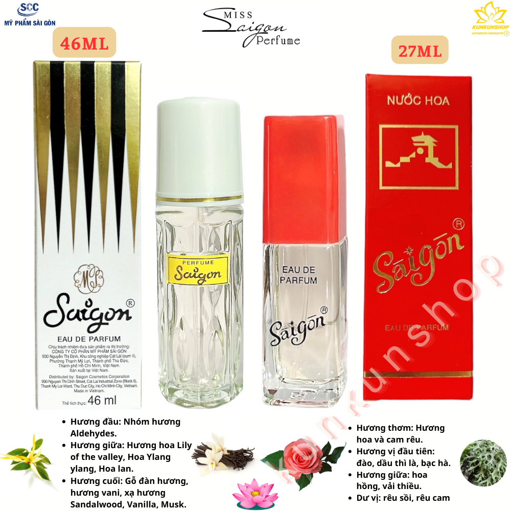 Nước hoa Sài Gòn trắng và sài gòn đỏ chính hãng