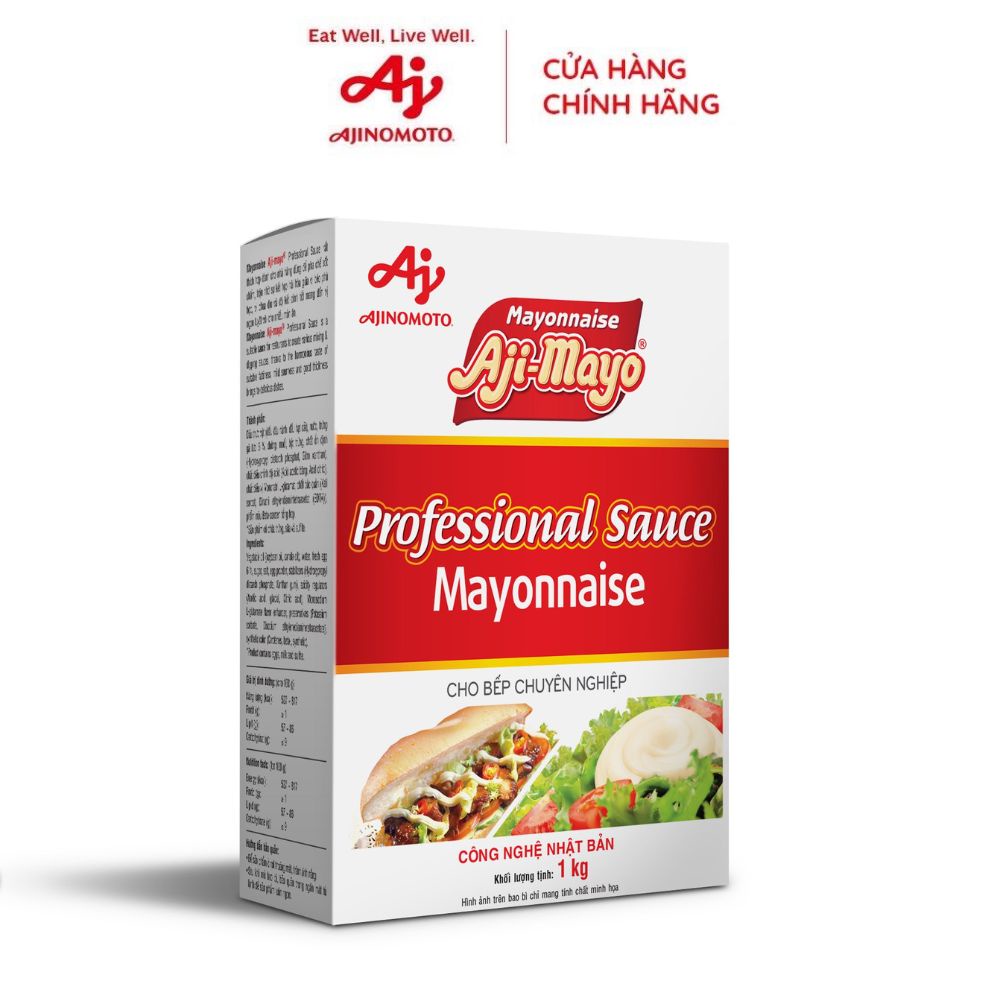 Sốt Mayonnaise thơm ngon - Hộp 1kg của nhà Aji-mayo