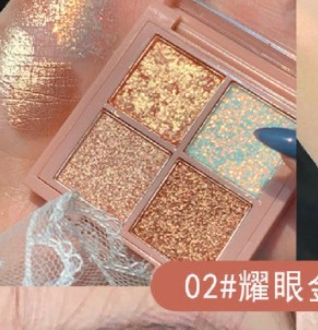 [HCM] Nhũ Mắt 4 ô BLOOMF Lên Màu Lấp Lánh Siêu Xinh