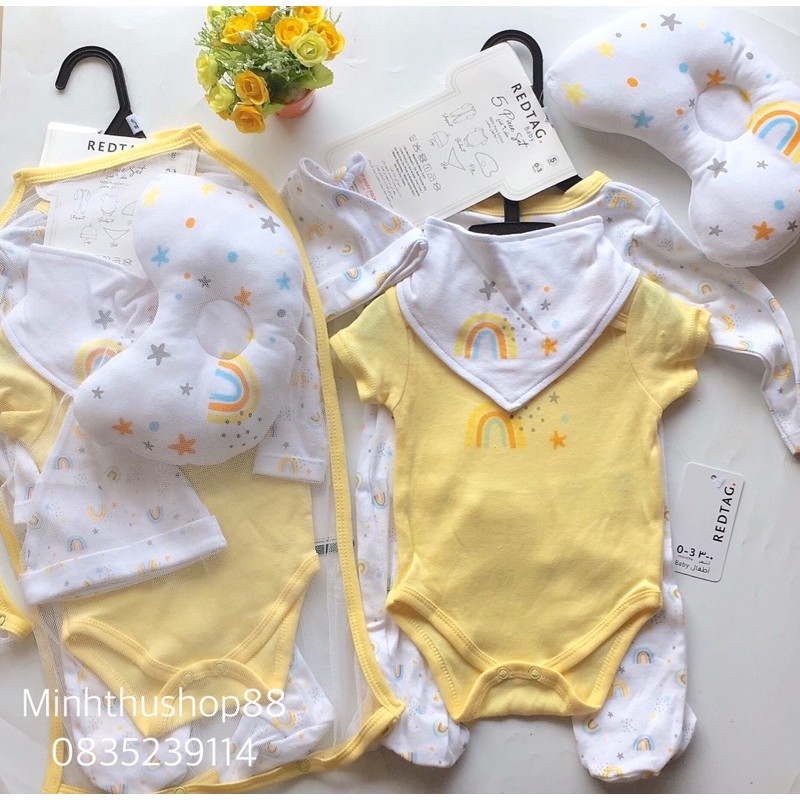 Set body quà tặng sơ sinh Red Tag xuất xịn cho bé trai bé gái