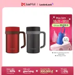 LHC4026B - Ca giữ nhiệt có tay cầm Table Mug Lock&Lock 500ml Màu Đen, thép không gỉ 304, nhỏ gọn, Giữ nhiệt cả ngày - Hàng chính hãng