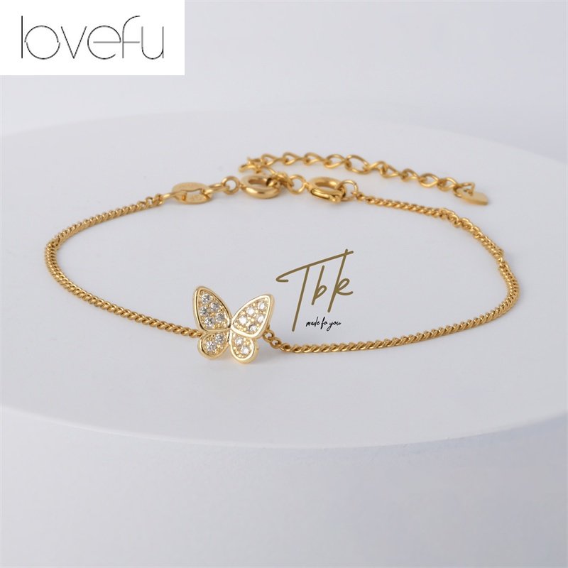 Vòng đeo tay bướm zirconia khối vàng 18k cho phụ kiện nữ