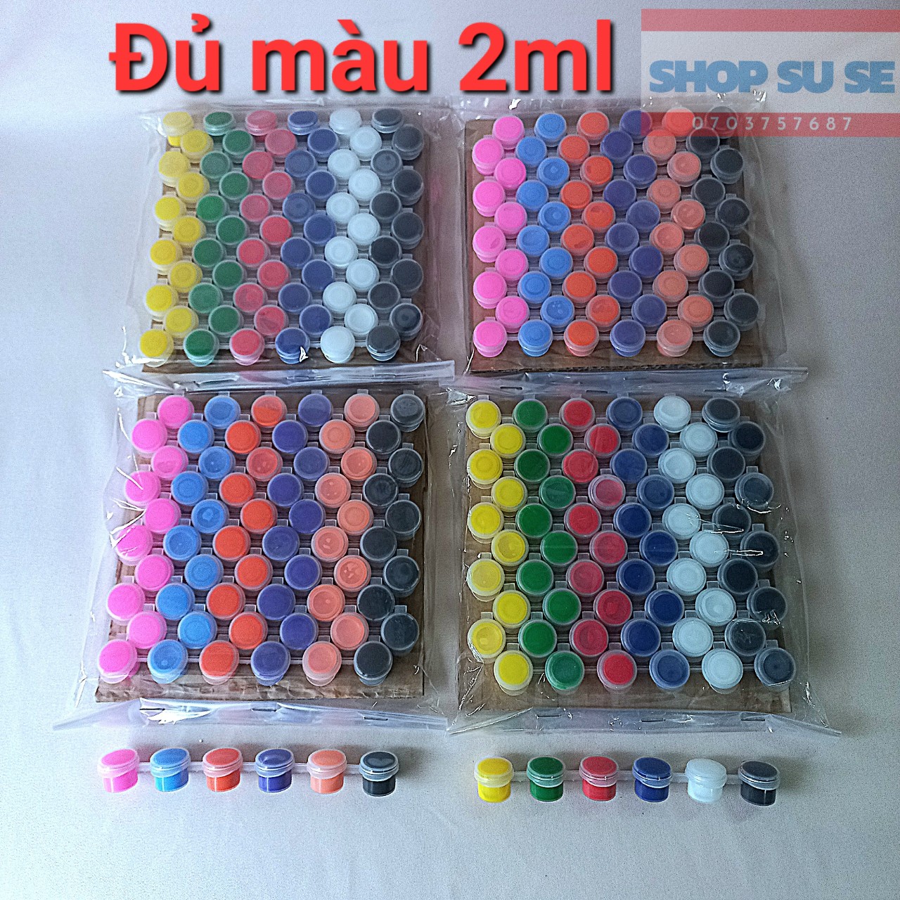 Combo 40 vĩ màu nước tô tượng. Hũ 2 ml
