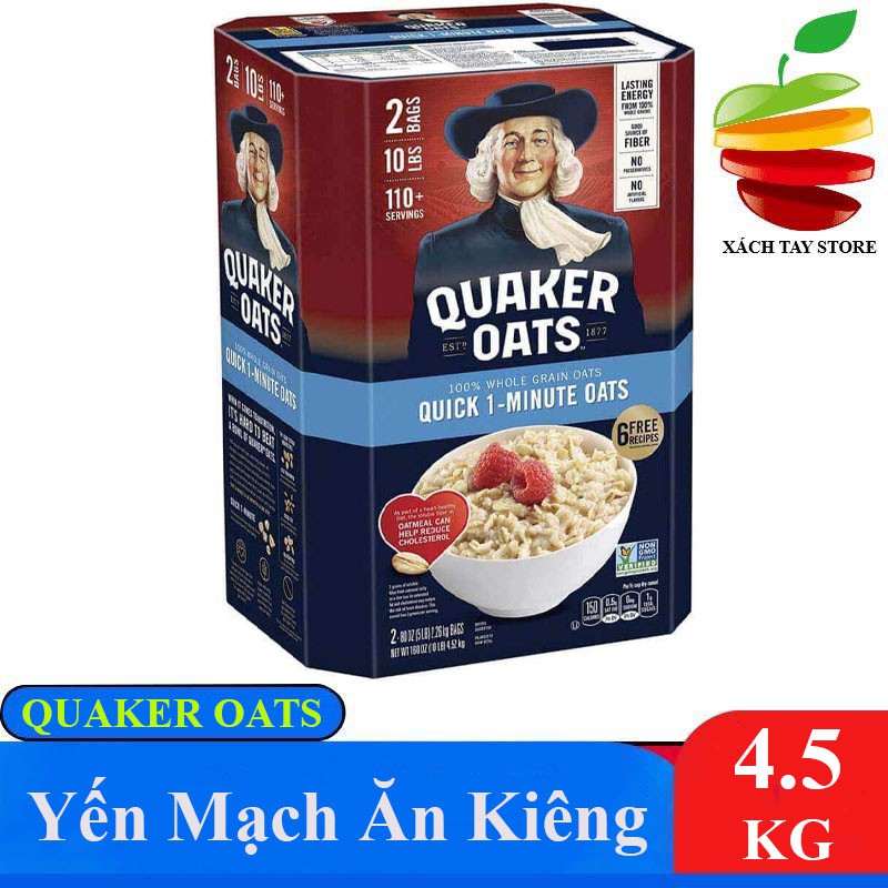 Yến mạch quaker oats - ăn kiêng 45kg
