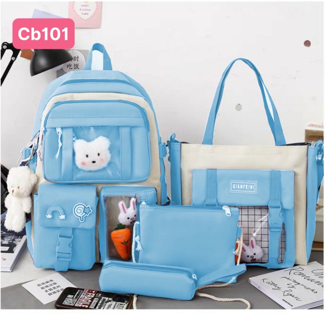 Balo combo 4 món gấu 3 hộp trong cb101