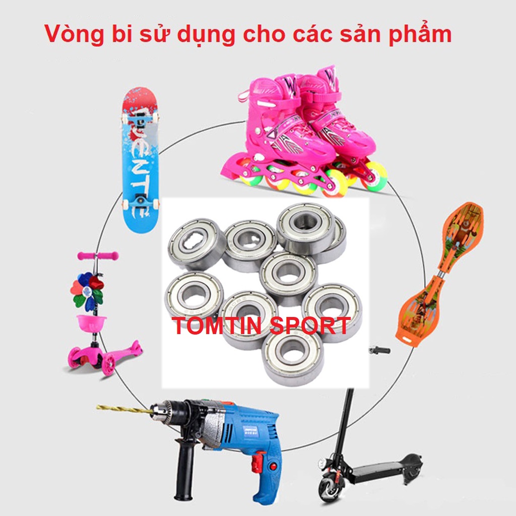 Vòng bi bánh patin, xe trượt scooter, xe drift và ván trượt tiêu chuẩn Abec - Tomtin Sport