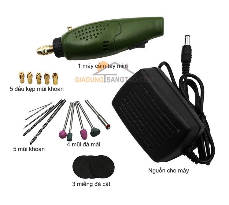 Máy khoan mài cắt cầm tay mini 20W sửa chữa chi tiết nhỏ