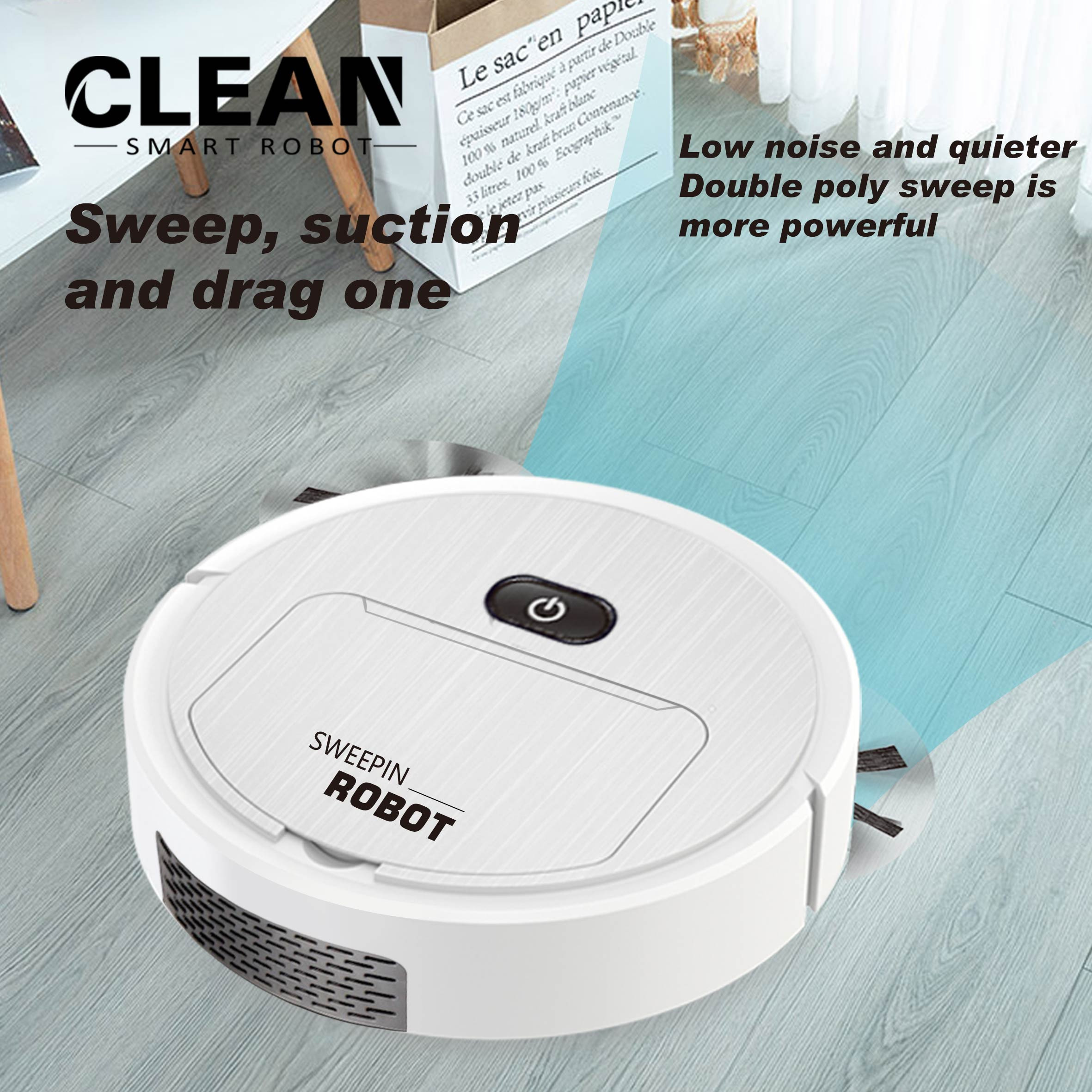 tự động làm sạch Robot thương mại Chổi thông minh quét Máy hút bụi Robot 3 in1 lau quét sạch máy
