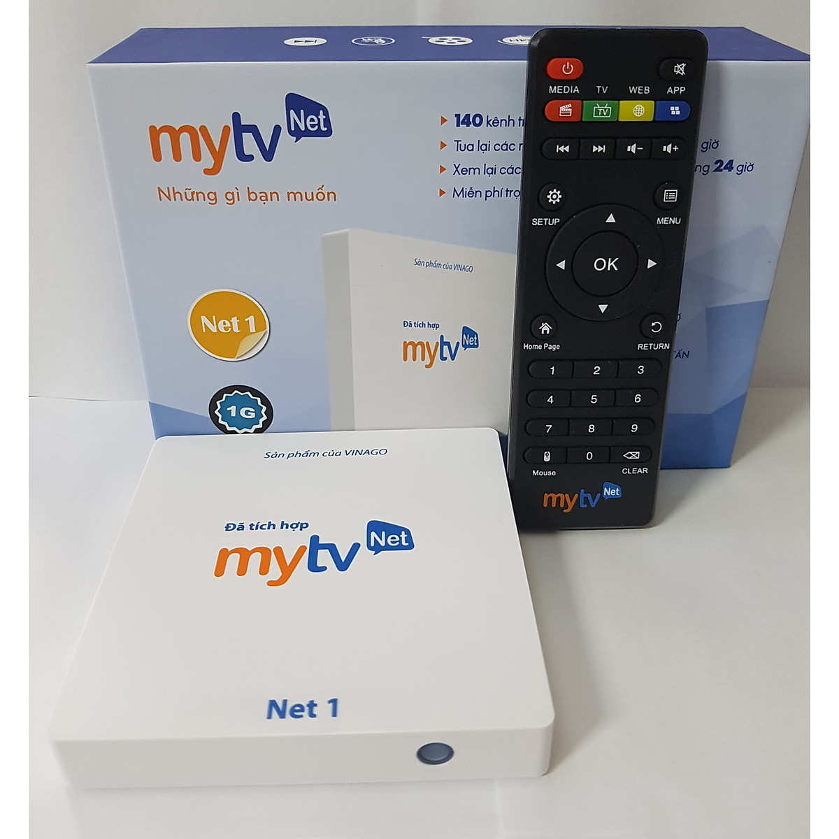 Android TVBOX MYTV NET RAM 1G – Mẫu mới 2020 - Android 7.1.2 kèm Điều Khiển giọng nói - Bảo hành 12 tháng - Xem Truyền Hình Bản Quyền Miễn Phí 100 Kênh Trọn Đời