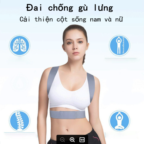 Đai chống gù thông minh unisex - hàng cao cấp - đai chống gù lưng, đai nẹp lưng, đai đeo chống gù lưng, áo chống gù lưng, cải thiện cột sống cho nam nữ
