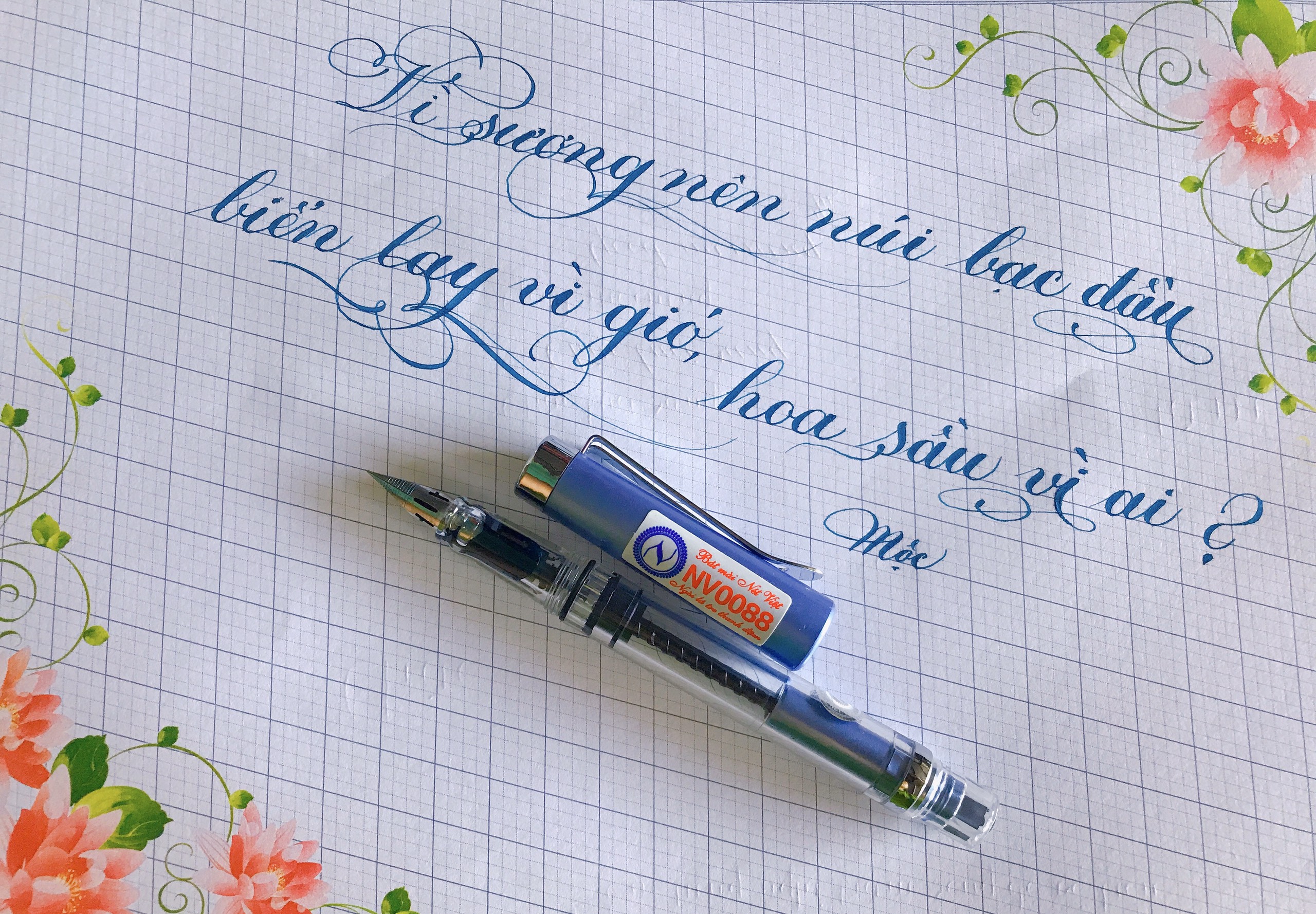 🍁 Bút mài Nét Việt NV088 ngòi calligraphy viết tựa đề