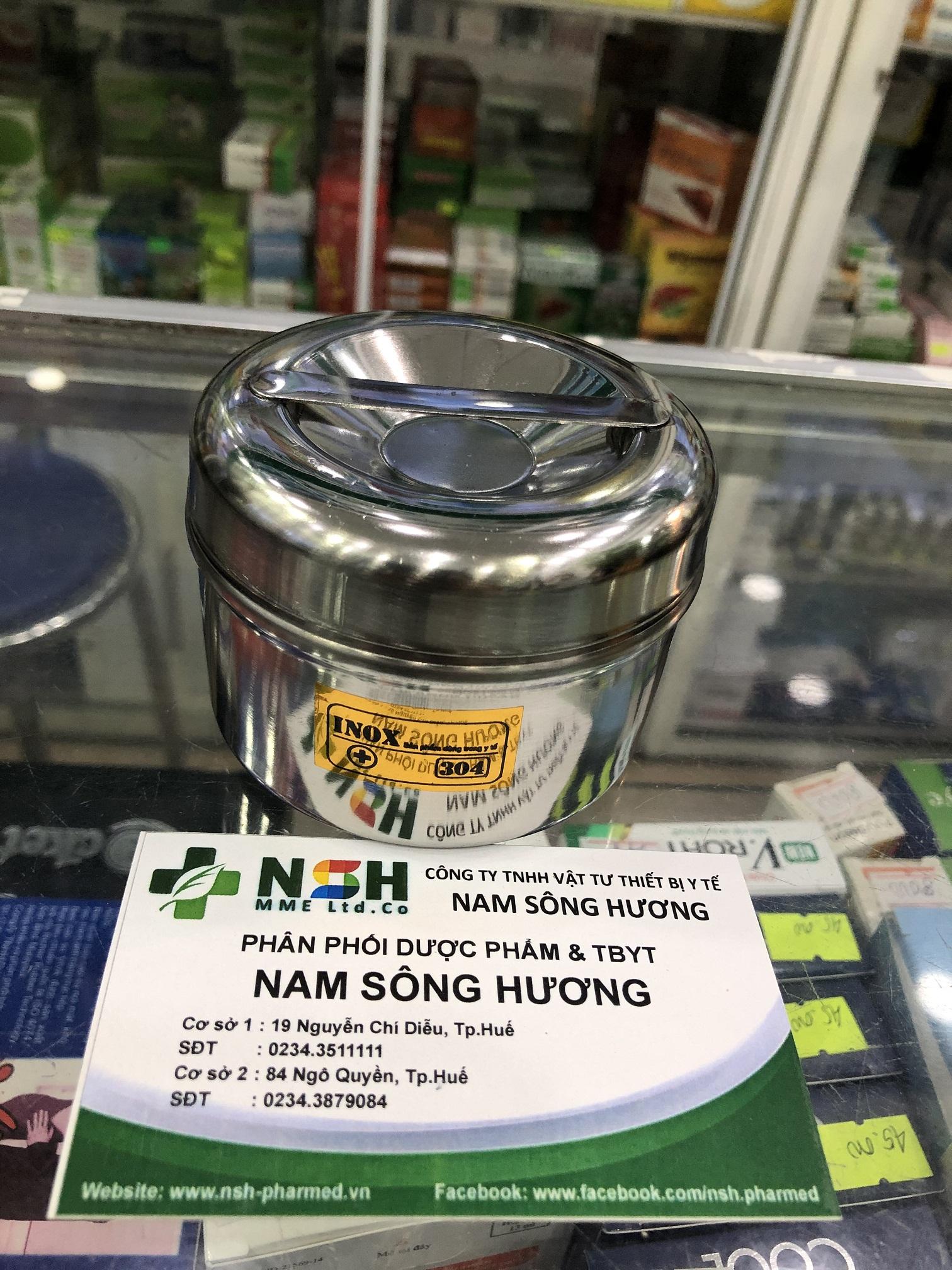 Hộp đựng bông gòn inox các size hàng đẹp 7.5cm