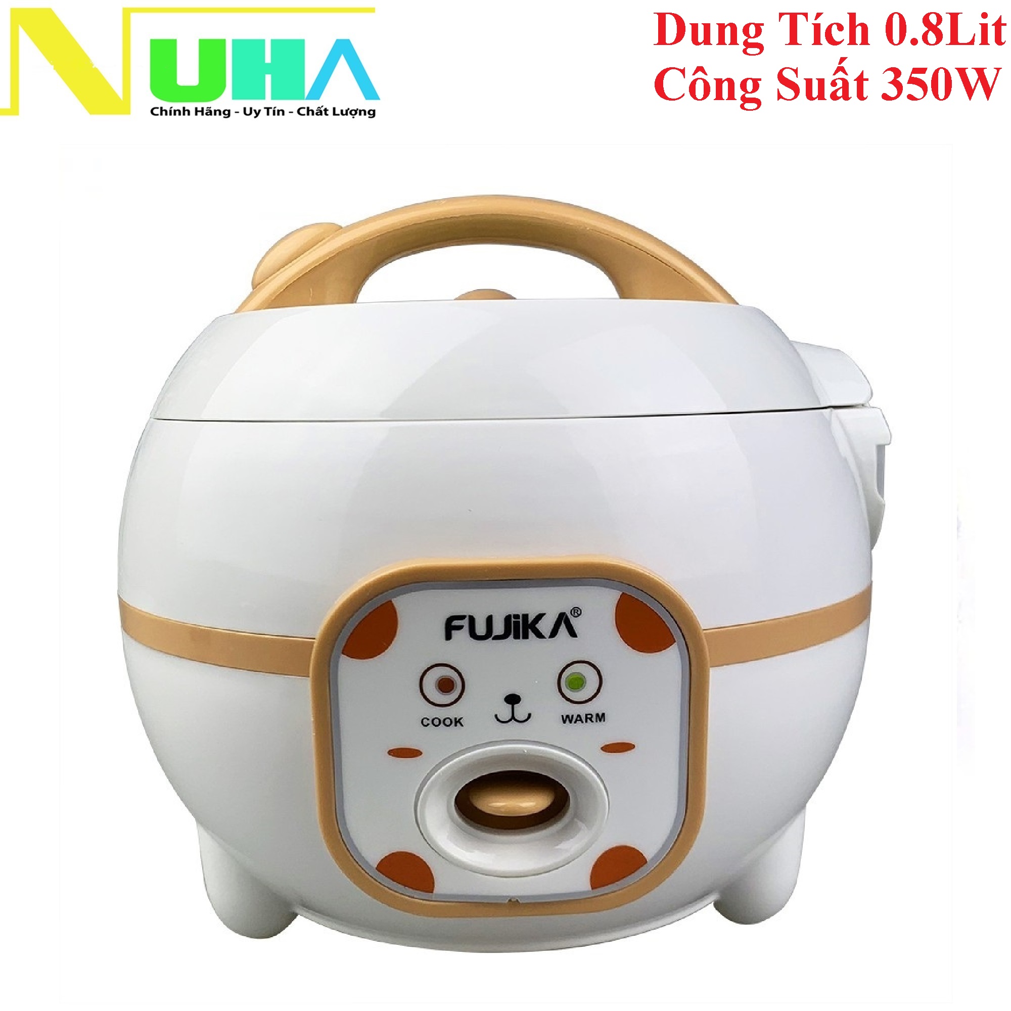 Nồi cơm điện mini 0.8L Fujika/ LADOMAX có xửng hấp thích hợp cho sinh viên gia đình 2 người