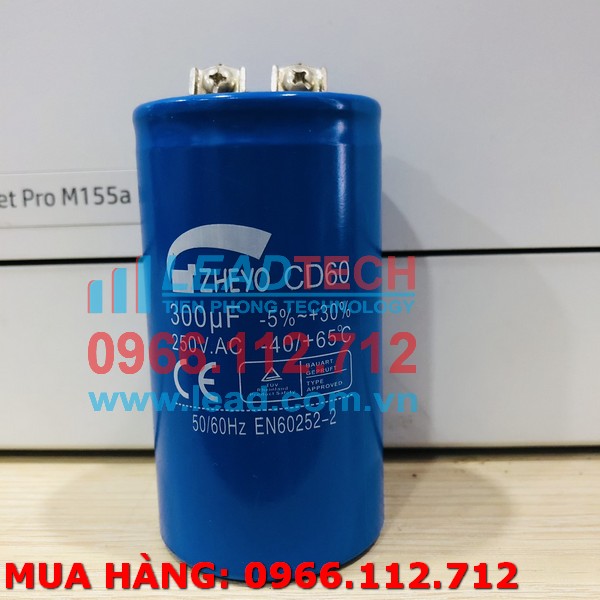 Tụ điện zheyo cd60 300uf 250vac giắc cắm