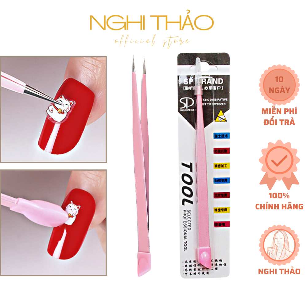 Nhíp gắp đá nail nghi thảo