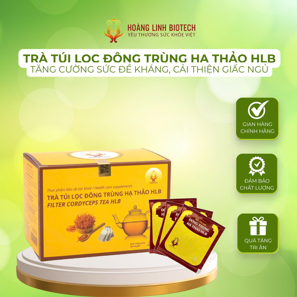 Trà Túi Lọc Đông Trùng Hạ Thảo HLB