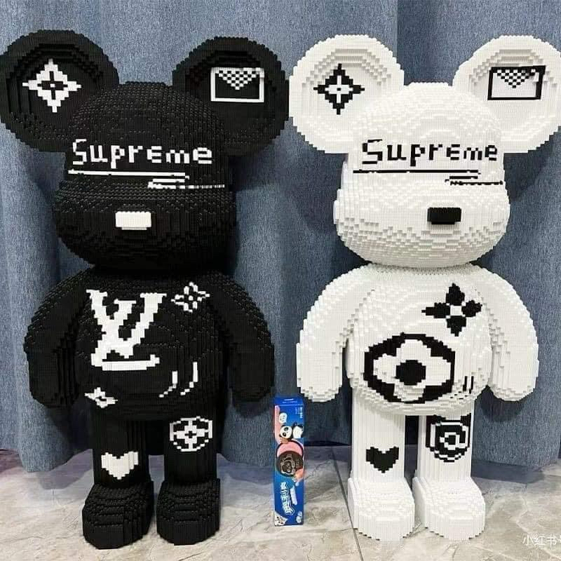 Combo 2 Lego Gấu Bearbrick Lắp Ghép Siêu Xinh .( COMBO 2 CON )