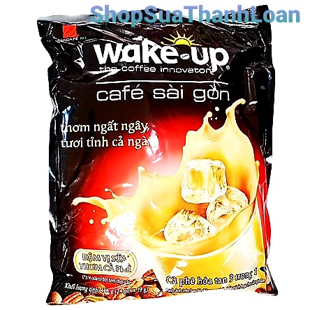 Cafe wake-up sài gòn - bịch 24 gói x 19g.