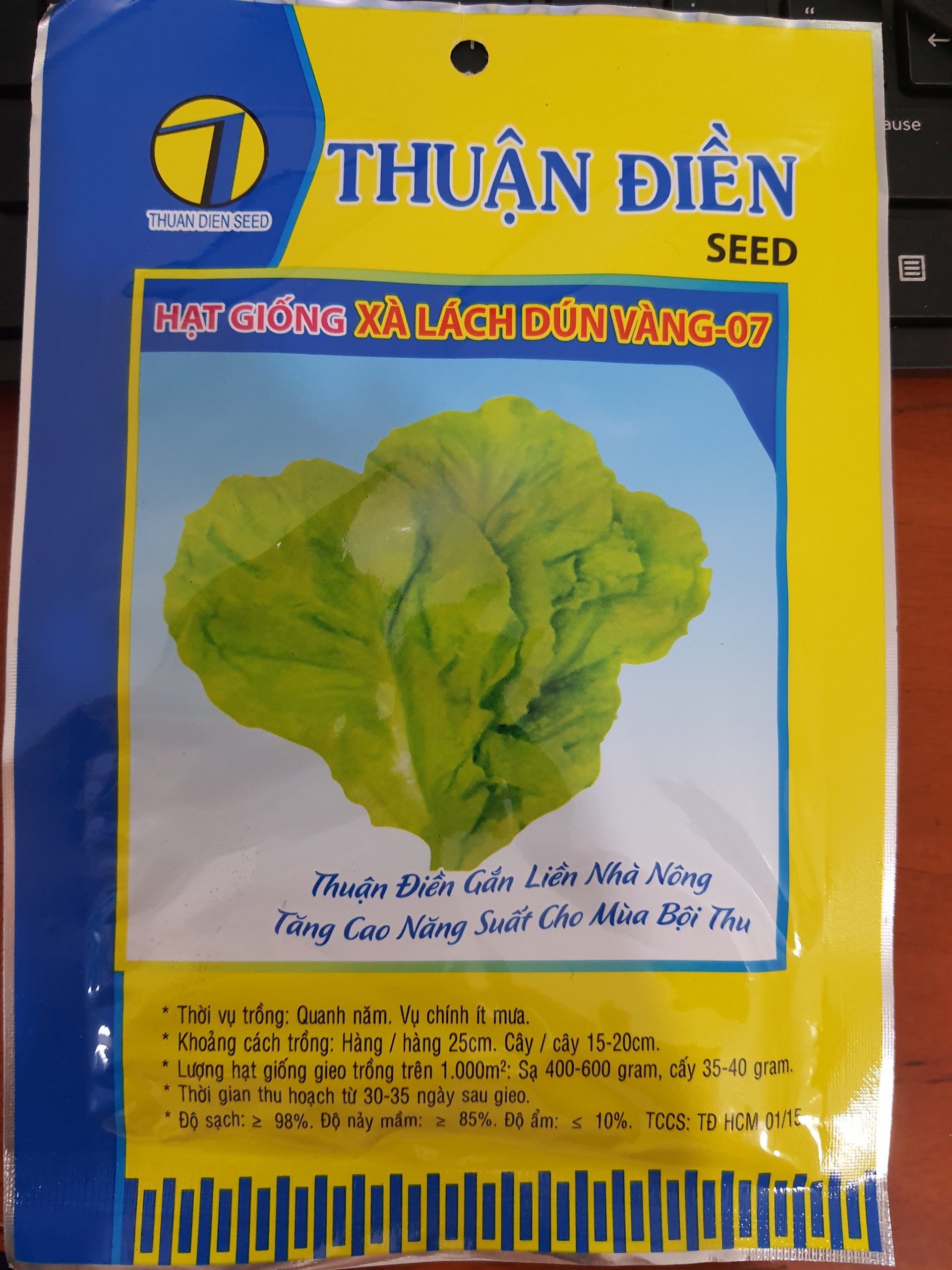 Hạt giống xà lách dún vàng thuận điền