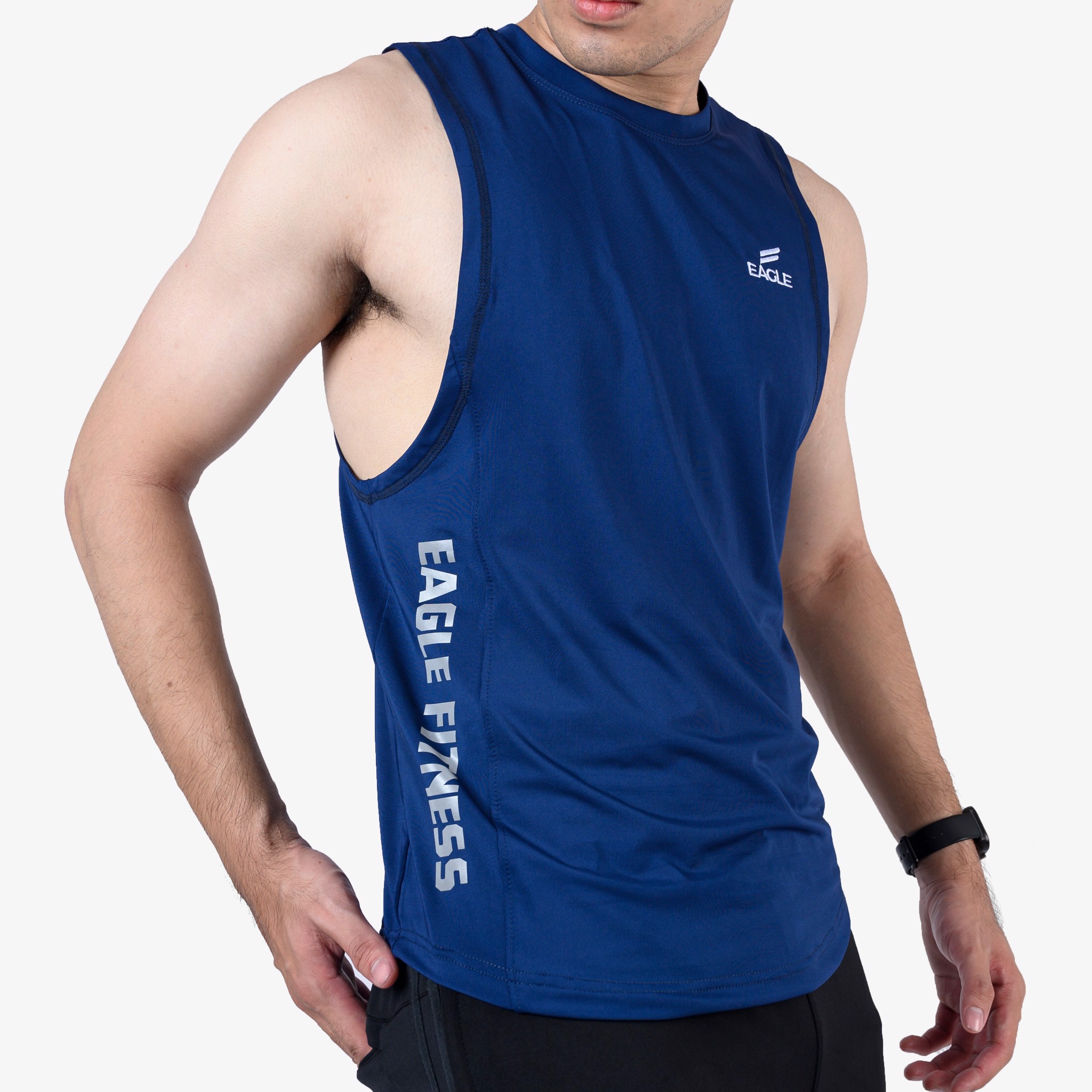 Áo tanktop nam eagle fitness lai bầu - xanh - yolo sport