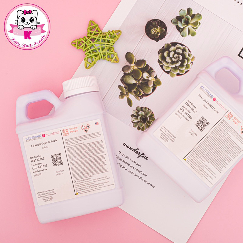 Dung dịch lưu huỳnh tím Keystone đắp bột móng lâu khô - Kitty Nails Supply