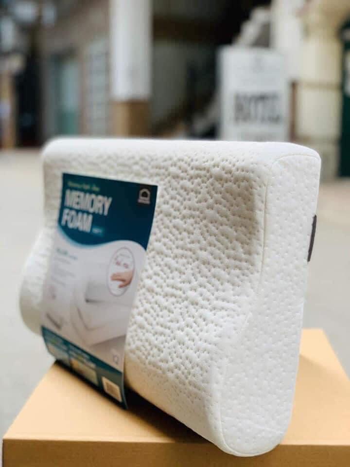 Lock&Lock gối Memory Foam 50D hình cong HLW111 cho giấc ngủ ngon và sâu, hàng chính hãng