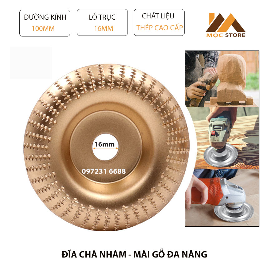 Đĩa Chà Gỗ Gai Cong - Đĩa Chà Nhám Gỗ Đa Năng, Dụng Cụ Mài Phá Gỗ Tay Vịn Cầu Thang, Tượng Gỗ Làm Từ Thép Có Độ Nhám Sắc Bén Cao Giúp Việc Chà Phá Trở Nên Dễ Dàng, Thuận Tiện
