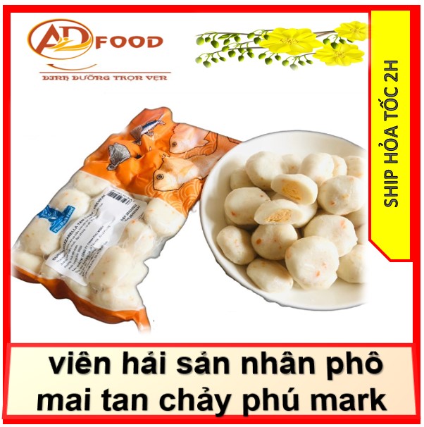 200gr viên hải sản nhân phô mai tan chảy phú mark