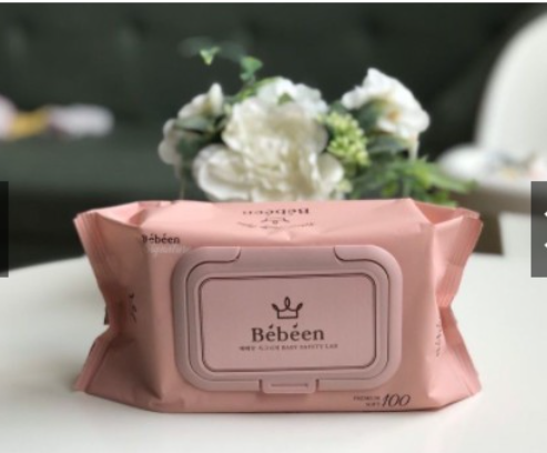 Thùng khăn ướt bebeen original hàn quốc 100 tờ không gây kích ứng da