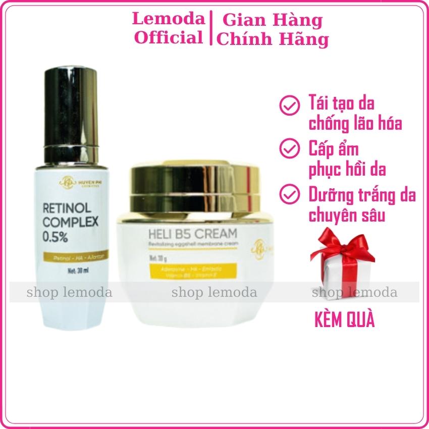 [Freeship] Bộ tái sinh Huyền Phi retinol complex 0.5% kem phục hồi heli B5 cấp ẩm tái tạo chống lão hóa dưỡng trắng da chuyên sâu