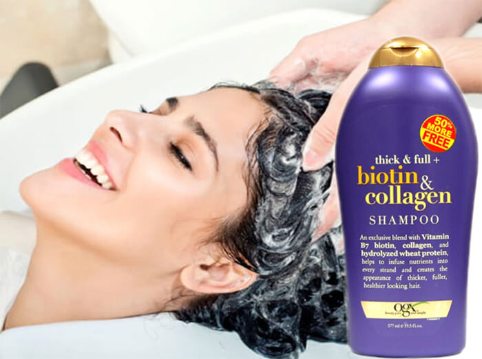 DẦU GỘI DƯỠNG DÀY TÓC OGX Thick & Full + Biotin & Collagen (577ml/Chai)
