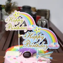 [[COMBO 2 CÂY]] Chữ Happy Birthday cắm bánh kem sinh nhật, bánh bông lan