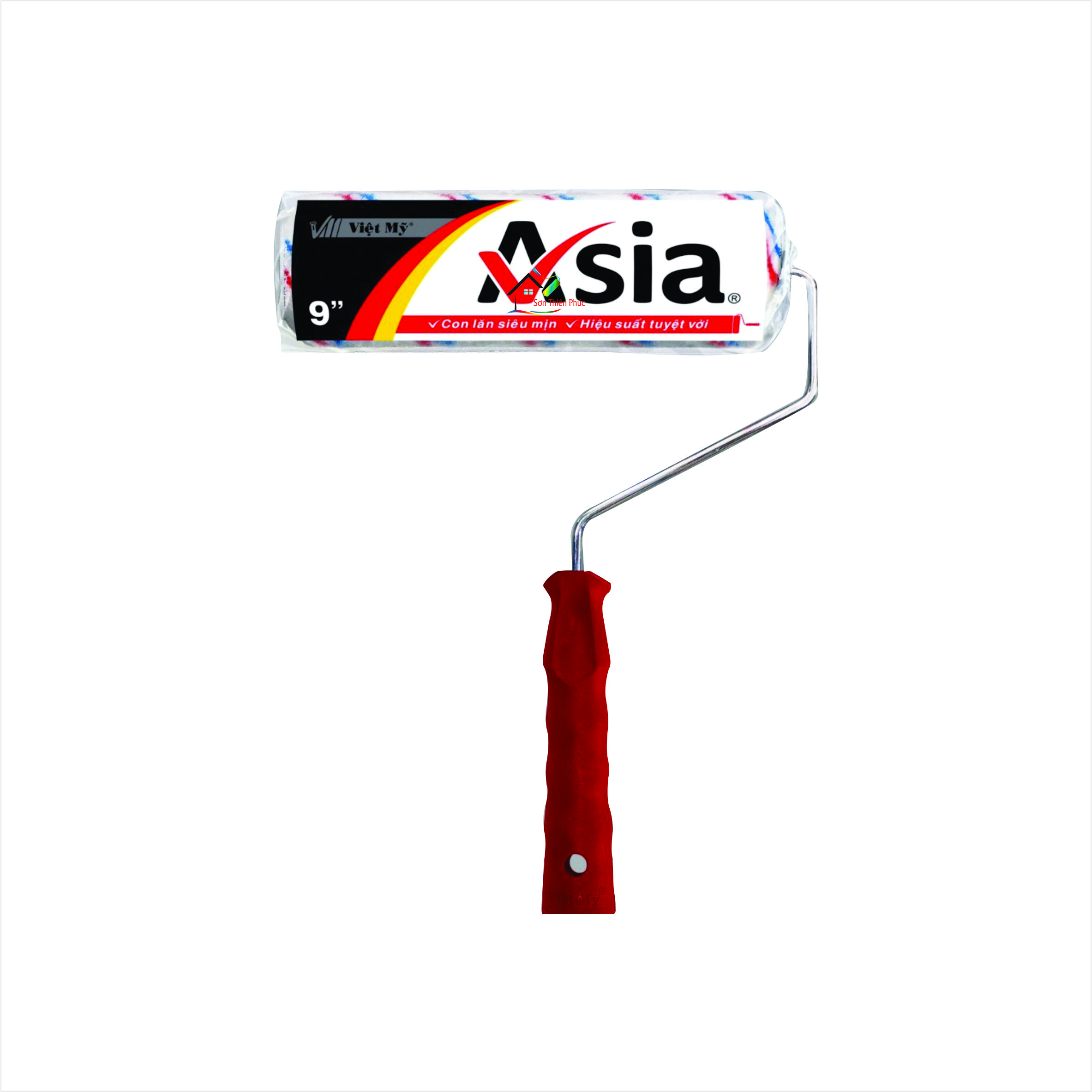 Rulo lăn sơn vải việt mỹ asia 9 in, 23cm . bề mặt sơn láng mịn