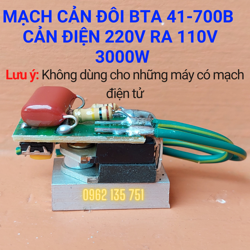 Mạch cản 2ic bta 41 - 700b cản điện 220v ra 110v 100v loại tốt 3000w