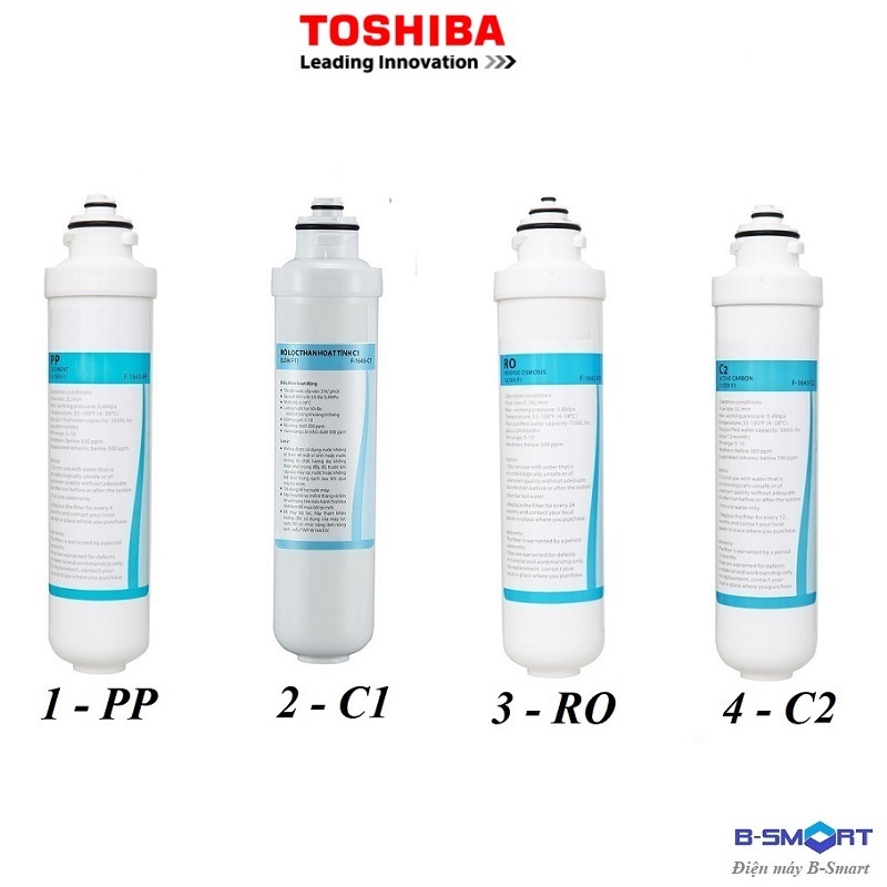Bộ lõi lọc máy lọc nước nóng lạnh ro toshiba twp-w1643sv