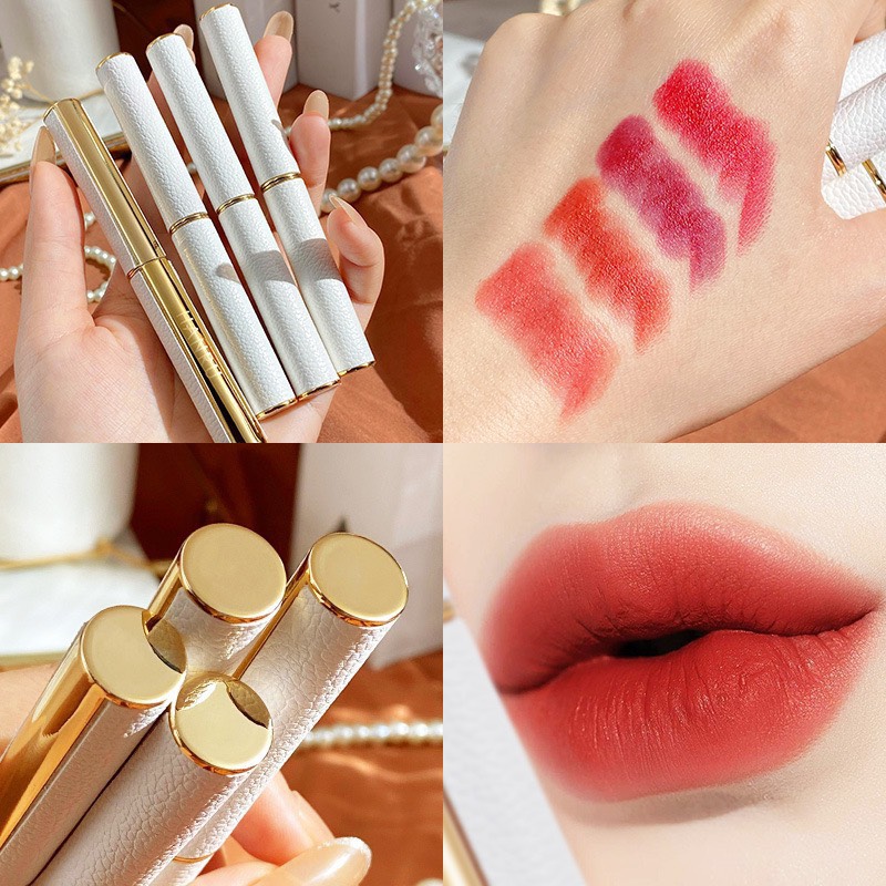 Son thỏi Beauty Heyxi vỏ trắng siêu lì tone màu sang chảnh - SENCHARM