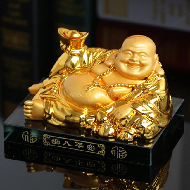 TƯỢNG PHẬT DI LẶC MÀU VÀNG PHONG THỦY, BỘ TƯỢNG ĐEM MAY MẮN CHO GIA CHỦ, MẪU TƯỢNG BÁN CHẠY MẪU MỚI