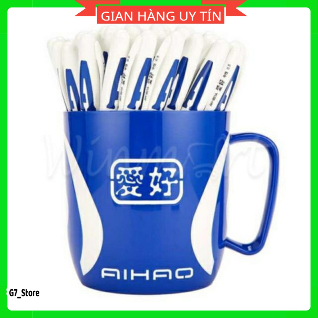 1 cốc bút chữ a,bút bi aihao ah801a