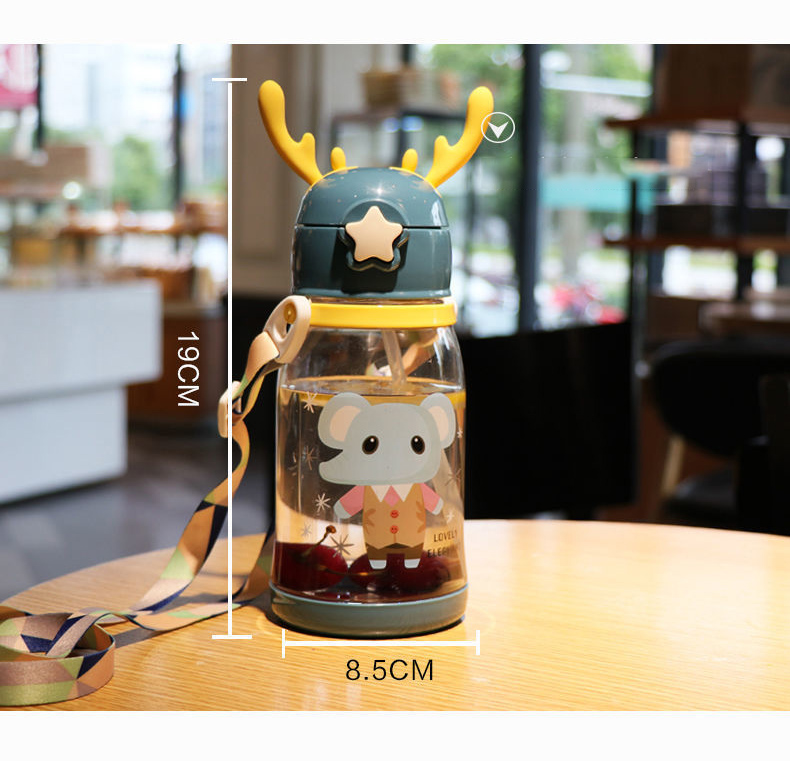 Cốc Sippy Cho Bé Có Ống Hút – Tập Uống Nước, Sữa, Nước Trái Cây, An Toàn & Dễ Dùng 19x8.5cm