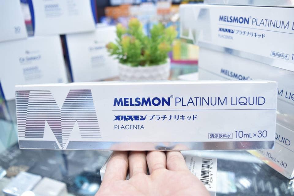 Nhau thai ngựa Melsmon Platinum Liquid Placenta 30 ống của Nhật Bản