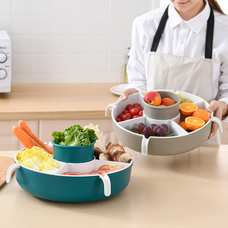 Rổ đựng rau củ - Rổ đựng rau củ 5 ngăn ăn lẩu- Rổ đựng đồ đa năng-Rổ tiện lợi đựng rau củ quả ăn lẩu nhà bếp, rổ đựng rau ăn lẩu- Rổ rau ăn lẩu
