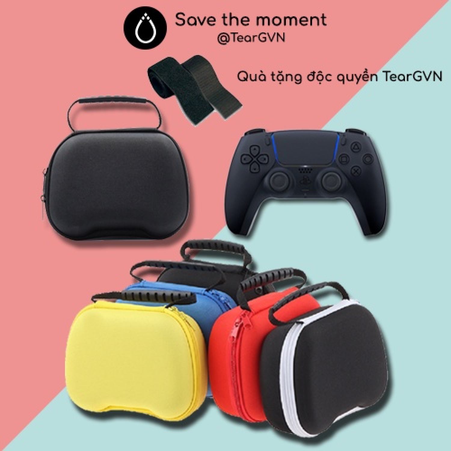 Túi đựng chống sốc, chống nước chất liệu EVA Nylon cho tay cầm PS4 / PS5 / Xbox / Switch Pro Controller