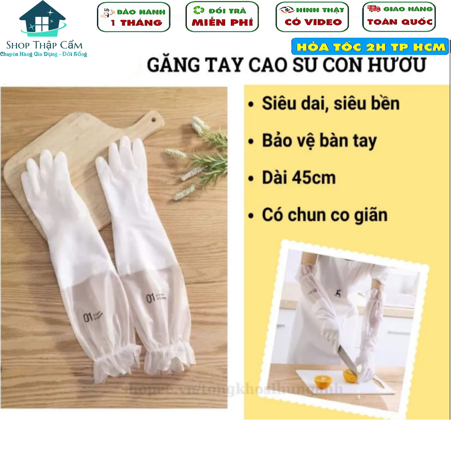 BAO GĂNG TAY CAO SU SIÊU DAI SIÊU BỀN LOẠI DÀI - LÓT NỈ- CÓ CHUN CHỐNG TỤT - CÓ PHÂN LOẠI BAO TAY